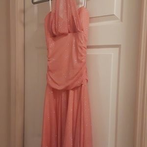 Sparkle salmon pink dress